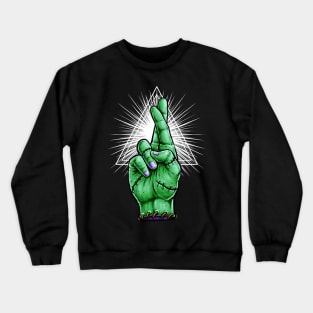 Zombie Fingers Crossed Crewneck Sweatshirt